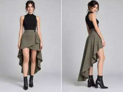 The Asymmetric Hemline and Mullet Hem