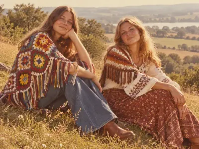 The Poncho and the Crochet Shawl