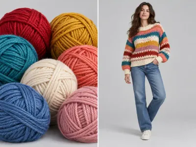 Acrylic and Synthetic Knit Yarns